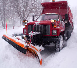 commercial snow plowing