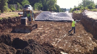 Excavating Coffee Road in New Berlin, WI