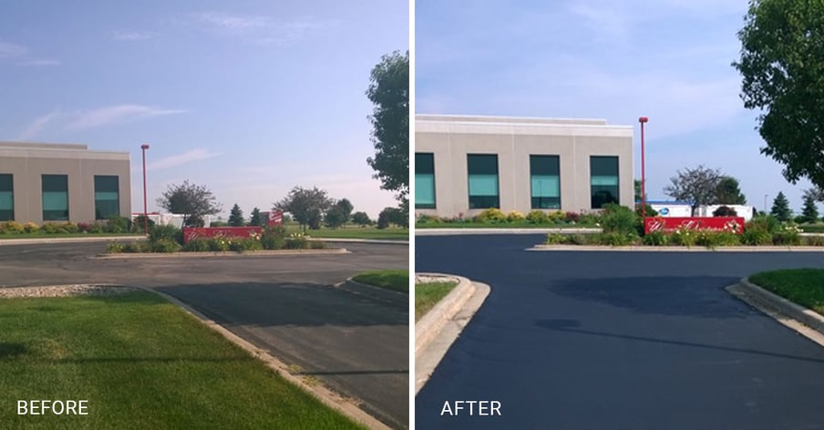 parking lot repair before and after